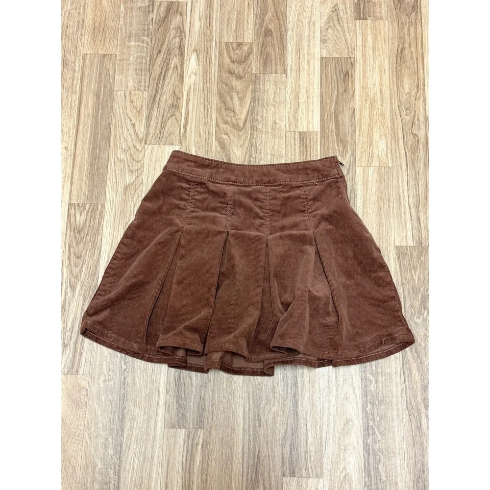 Gap Kids Girls XL Sable Brown Corduroy Pleated Skirt